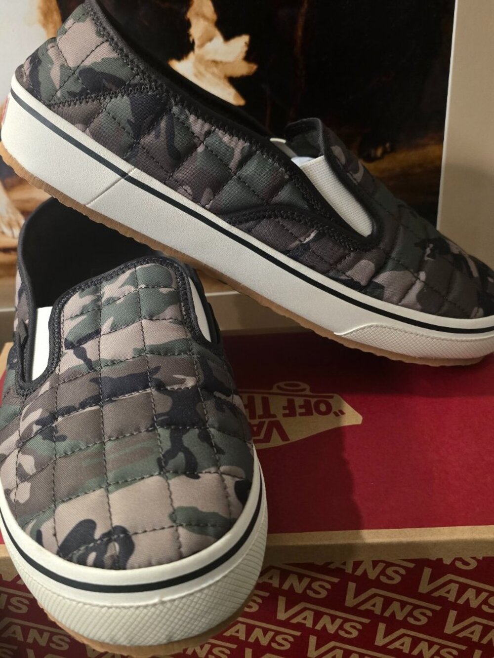 Vans Men's Slip-er 2 Camo / Black Slip-On Shoes Slippers VN000V19EMV Sz 12 NEW